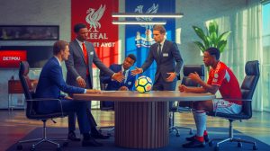 Illustration of Liverpool Football Club's strategic decision-making in the transfer market regarding Marc Guehi.