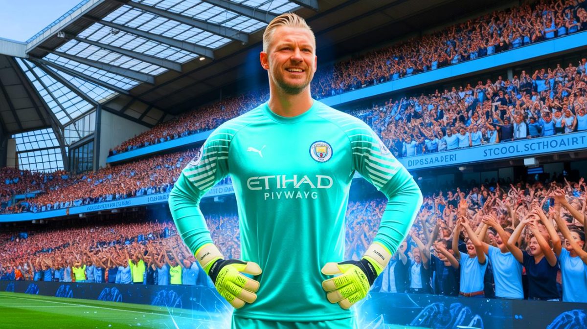 Man City Sparks Outrage with $10 Million Move as Burnley Fans Fume “This Betrayal Will Not Be Forgotten” Over Trafford’s Return Illustration of James Trafford returning to Manchester City in a record-breaking transfer from Burnley.