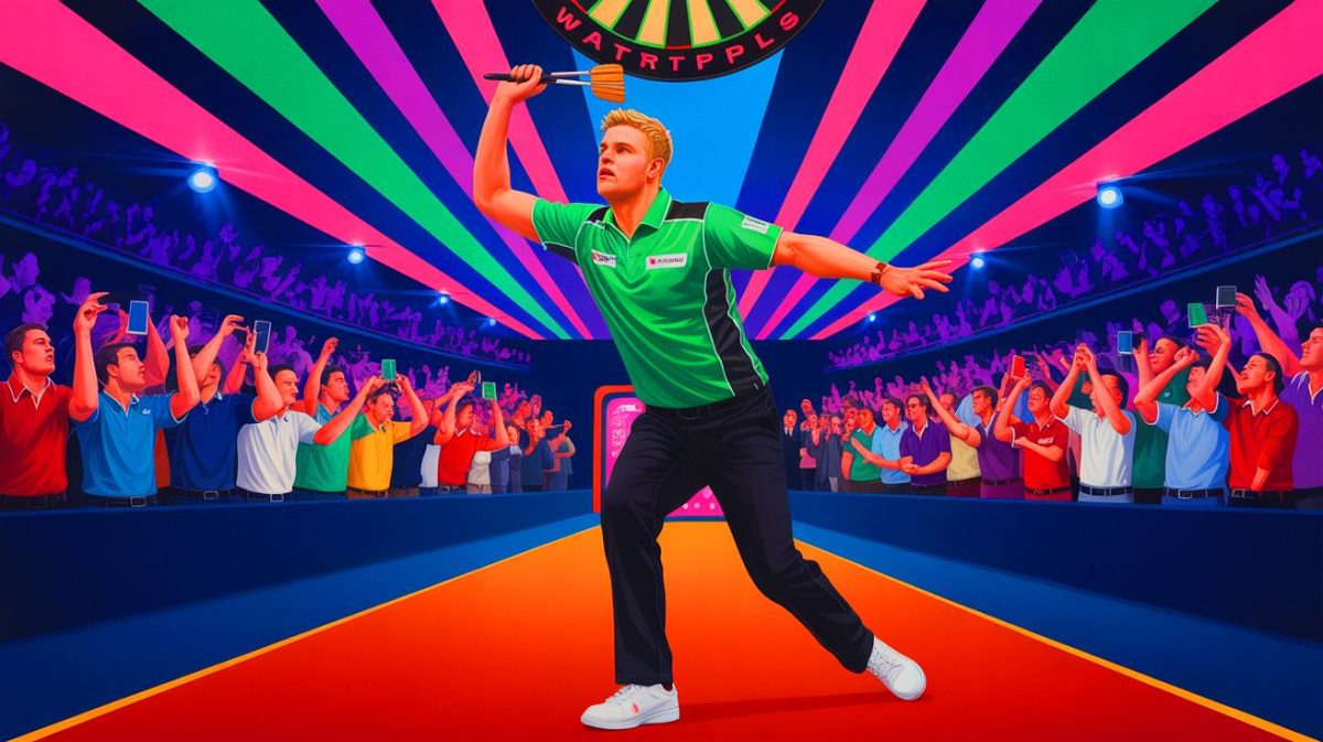 “Unstoppable Force”: Epic Showdown Unfolds at World Matchplay Darts 2025 as Luke Littler Fights for Blackpool Glory in This Unmissable Battle Royale Illustration of the World Matchplay Darts 2025 tournament in Blackpool, highlighting the competition and atmosphere, generated by artificial intelligence.