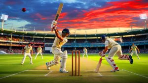 Illustration of the intense rivalry and dramatic moments from the England vs India Test series.