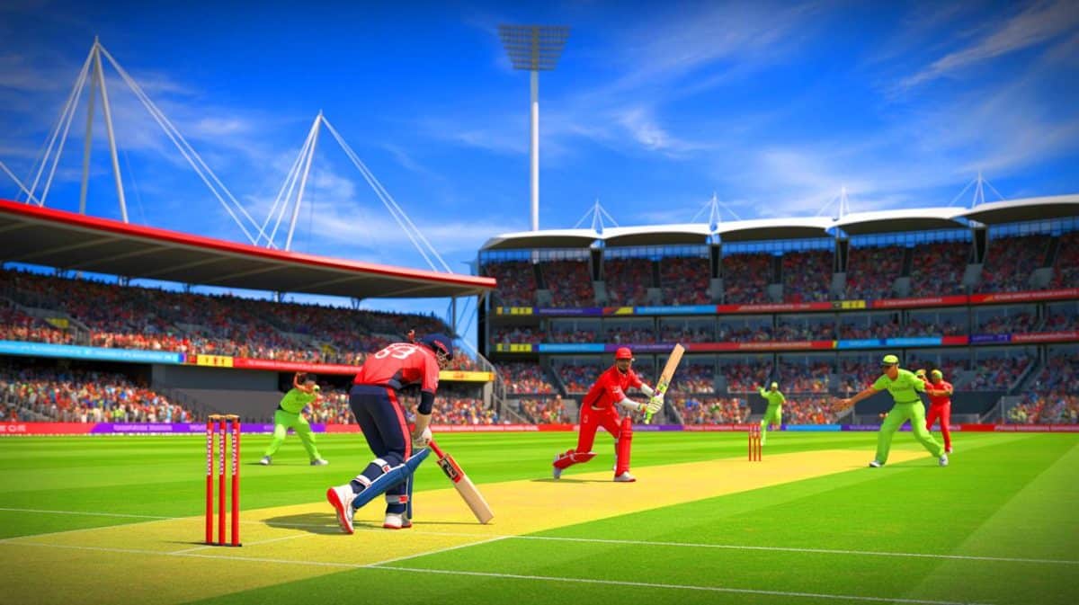 Manchester Originals and Southern Brave Clash in Final Moments: “Never Seen Such Chaos” as Cricket Fans Divided Illustration of the thrilling cricket match between Southern Brave and Manchester Originals at Emirates Old Trafford.
