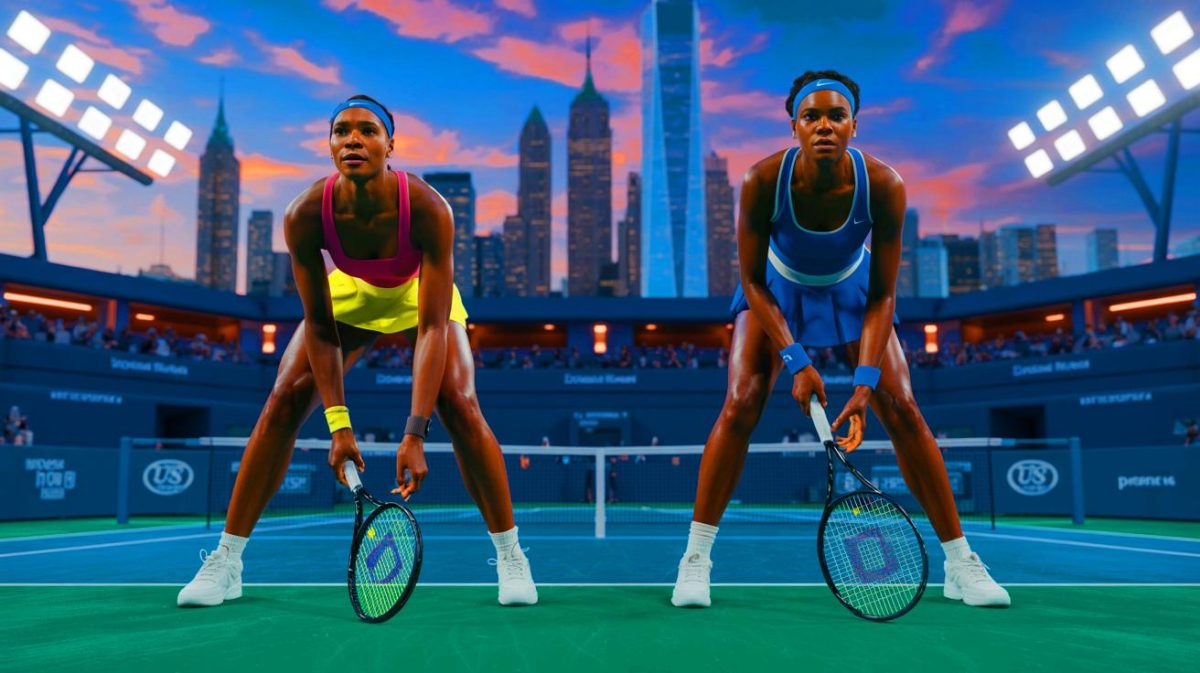 Venus Williams: “We Will Shock Everyone” as The 43-Year-Old Joins Leylah Fernandez in US Open Doubles Illustration of Venus Williams and Leylah Fernandez preparing for their doubles match at the US Open.