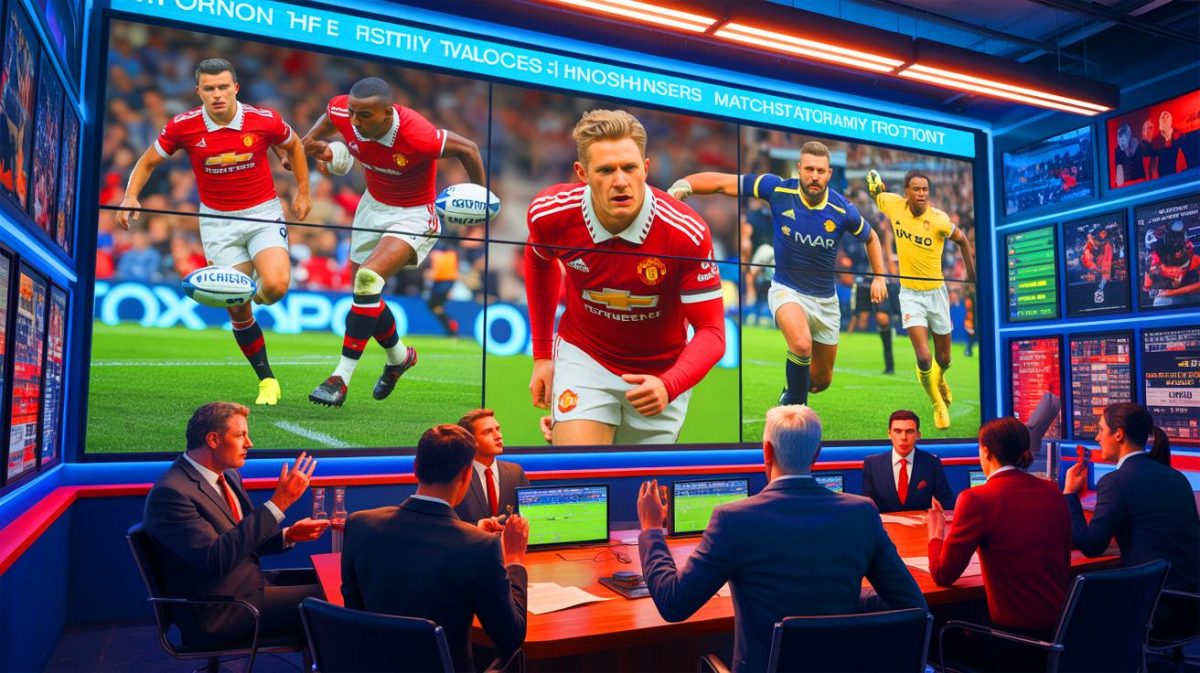 Illustration of the dynamic landscape of sports featuring transfer rumors, managerial challenges, and legal controversies.