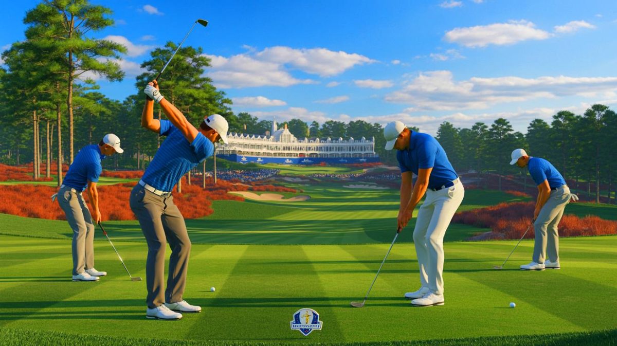 Europe’s Golf Stars Shine at BMW PGA Championship: “They Are Ready for Bethpage Black’s Challenge!” Illustration of Team Europe preparing for the Ryder Cup at Bethpage Black.
