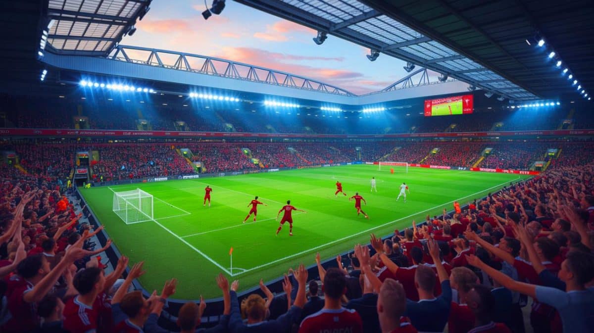 Illustration of Jamie Carragher discussing Liverpool's recent performance challenges and managerial strategies.